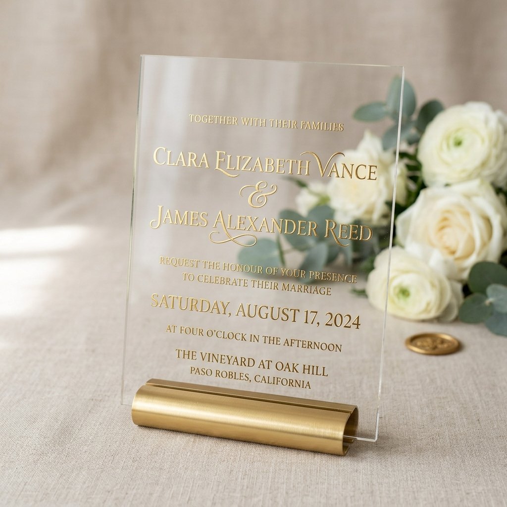Acrylic Luxury Invitation